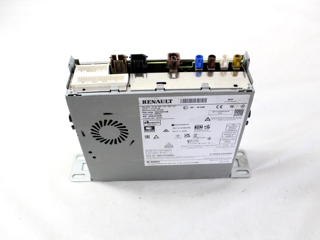 REZERVNI DELI, RADIJSKO-NAVIGACIJSKE NAPRAVE OEM N. 259159519R ORIGINAL REZERVNI DEL RENAULT CLIO B7 SCE MK5 (DAL 2019)IBRIDO (ELETRICO-BENZINA) LETNIK 2022