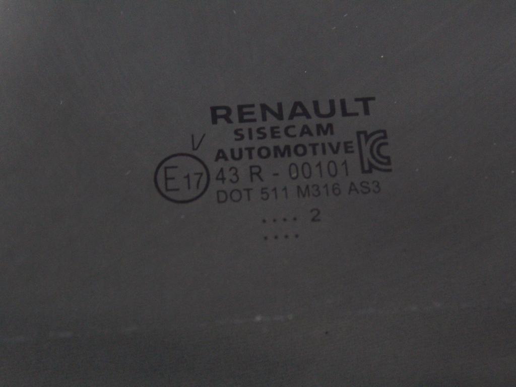 ZADNJA LEVA STEKLO OEM N. 823015115R ORIGINAL REZERVNI DEL RENAULT CLIO B7 SCE MK5 (DAL 2019)IBRIDO (ELETRICO-BENZINA) LETNIK 2022