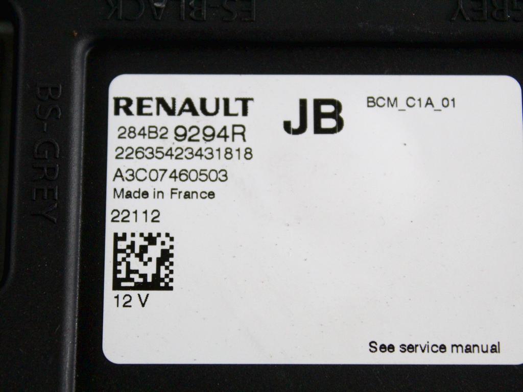 RACUNALNIK MOTORJA/REM OEM N. 284B29294R ORIGINAL REZERVNI DEL RENAULT CLIO B7 SCE MK5 (DAL 2019)IBRIDO (ELETRICO-BENZINA) LETNIK 2022