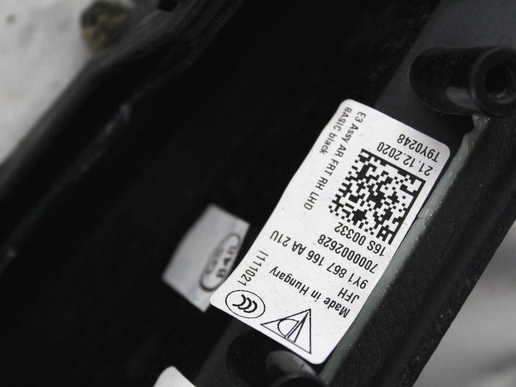 9Y1867166AA21U BRACCIOLO PANNELLO INTERNO PORTA ANTERIORE DESTRA PORSCHE CAYENNE COUPÈ E-HYBRID AWD 3.0 I 250KW AUT 5P (2021) RICAMBIO USATO