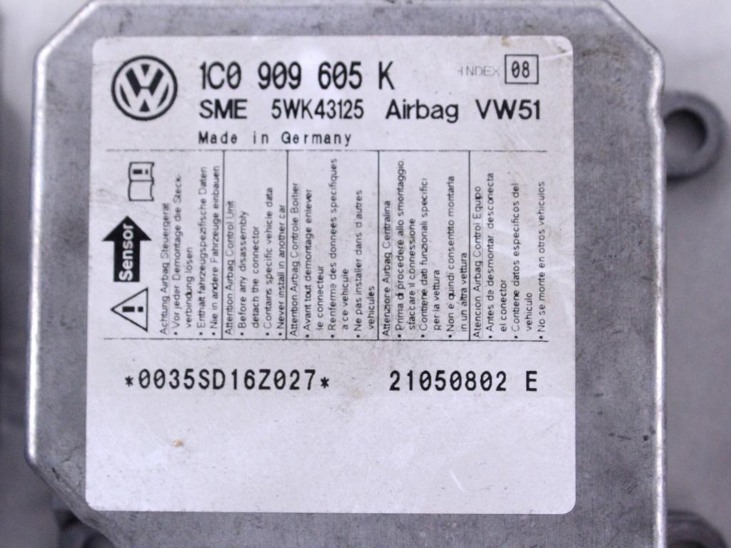 10 CENTRALINE AIRBAG USATE NON FUNZIONANTI DA RICODIFICARE 1T0909605E 1C0909605K 6R0959655K 1K0909605AE 6Q0909605AD 1K0909605AE 6R0959655K 4F0959655B 1C0909605 8K0959655B 0285010793 