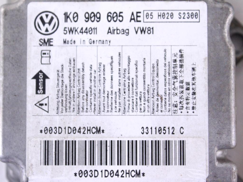 10 CENTRALINE AIRBAG USATE NON FUNZIONANTI DA RICODIFICARE 1T0909605E 1C0909605K 6R0959655K 1K0909605AE 6Q0909605AD 1K0909605AE 6R0959655K 4F0959655B 1C0909605 8K0959655B 0285010793 