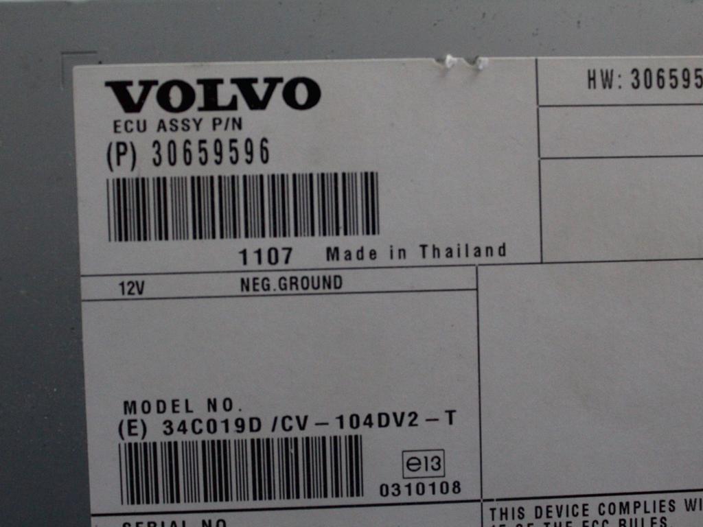 30659596 AMPLIFICATORE AUDIO VOLVO V70 SW 2.0 D 120KW AUT 5P (2011) RICAMBIO USATO