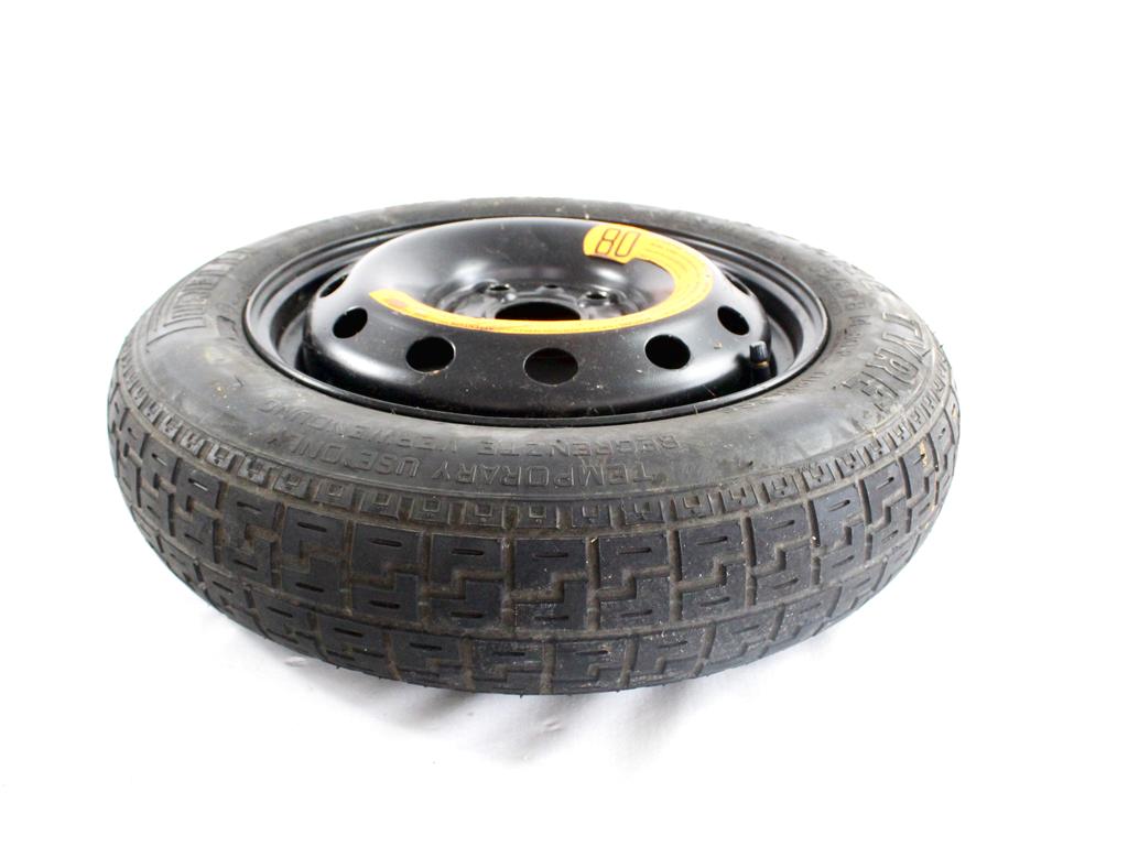 46531876 RUOTINO DI SCORTA PIRELLI 135/80 B14 80P FIAT PUNTO 1.2 B 59KW 5M 3P (2003) RICAMBIO USATO CON CERCHIO IN FERRO DA 14 POLLICI 4 FORI 4,00BX14H ET43 INTERASSE 4X98 