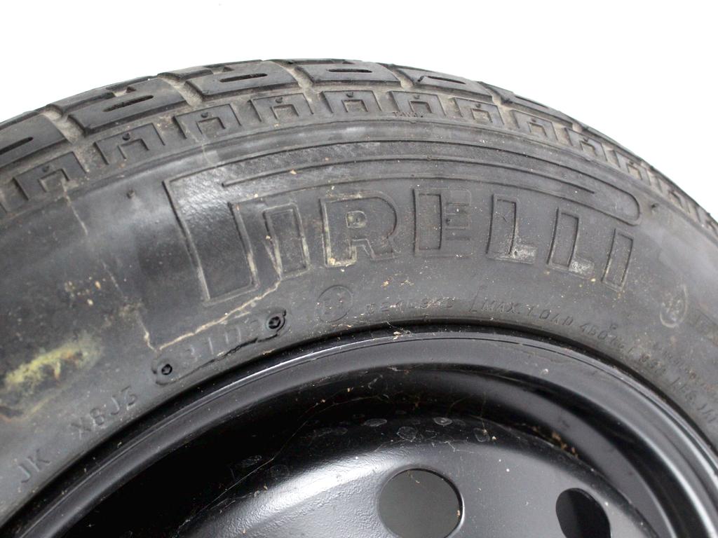 46531876 RUOTINO DI SCORTA PIRELLI 135/80 B14 80P FIAT PUNTO 1.2 B 59KW 5M 3P (2003) RICAMBIO USATO CON CERCHIO IN FERRO DA 14 POLLICI 4 FORI 4,00BX14H ET43 INTERASSE 4X98 