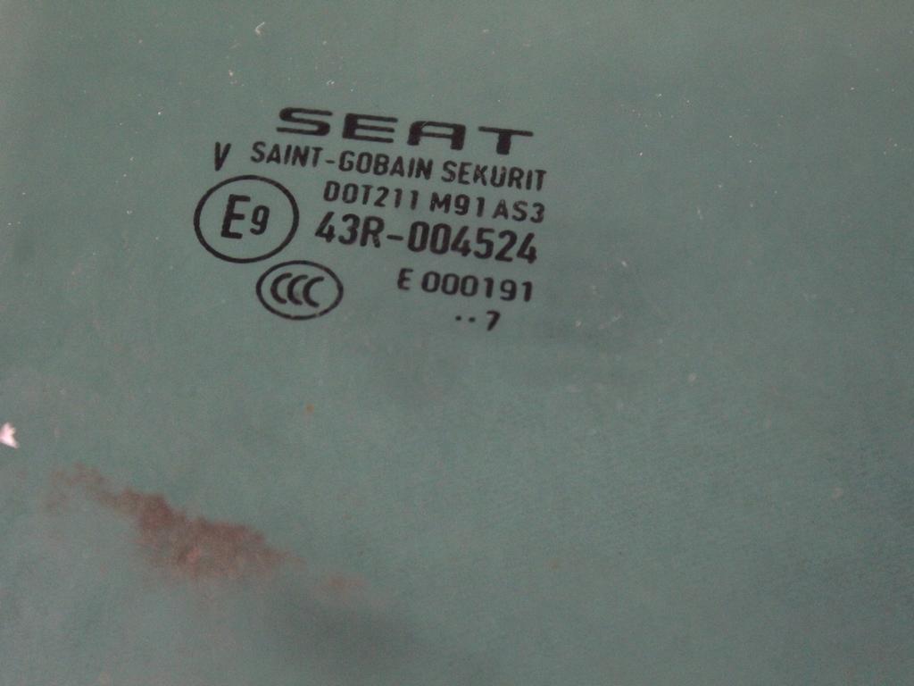 5F4845026C VETRO SCENDENTE PORTA POSTERIORE DESTRA OSCURATO SEAT LEON 1.6 D 85KW 5M 5P (2017) RICAMBIO USATO