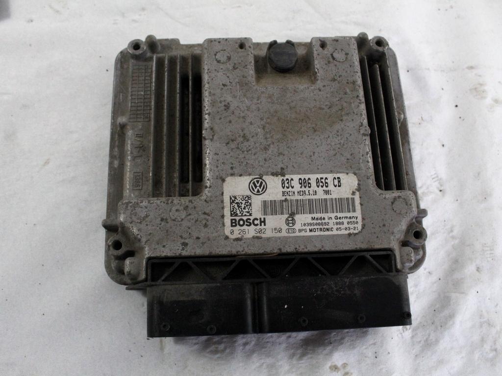 03C906056CB KIT ACCENSIONE AVVIAMENTO VOLKSWAGEN GOLF 5 1.6 B 85KW 6M 3P (2005) RICAMBIO USATO CON CENTRALINA MOTORE, QUADRO STRUMENTI, BLOCCHETTI ACCENSIONE APERTURA CON DOPPIA CHIAVE 0261S02150 1K0905851B 1K0937049N 1K0920861L
