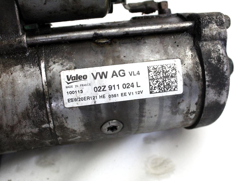 02Z911024L MOTORINO AVVIAMENTO VOLKSWAGEN GOLF 7 1.6 D 77KW 5M 5P (2013) RICAMBIO USATO