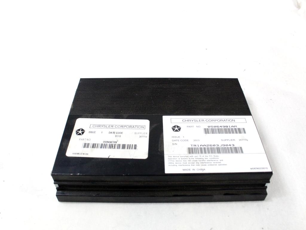 05064981AM AMPLIFICATORE AUDIO FIAT FREEMONT 2.0 D 4X4 125KW AUT 5P (2014) RICAMBIO USATO 05064947AN