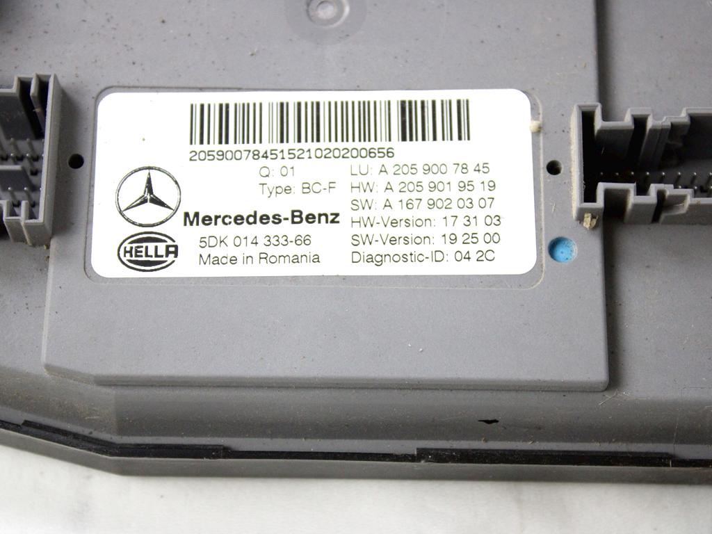 A2059007845 CENTRALINA MODULO SAM MERCEDES CLASSE GLC COUPÈ 2.0D 143KW AUT 5P (2021) RICAMBIO USATO