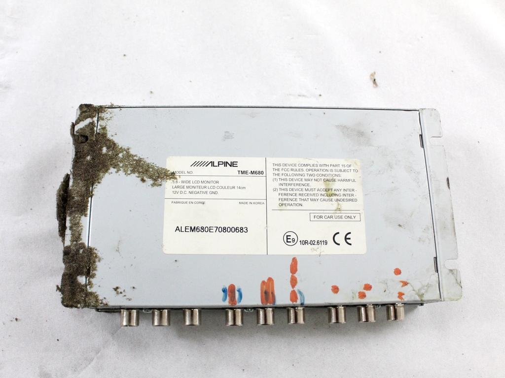 NVE-N099P SISTEMA DI NAVIGAZIONE SATELLITARE E MULTIMEDIALE CON DISPLAY ALPINE JEEP GRAND CHEROKEE 3.0 D 160KW AUT 5P (2008) RICAMBIO USATO CON CENTRALINA RETROCAMERA TUE-T150DV TME-M680EM TME-M680 HCE-C105