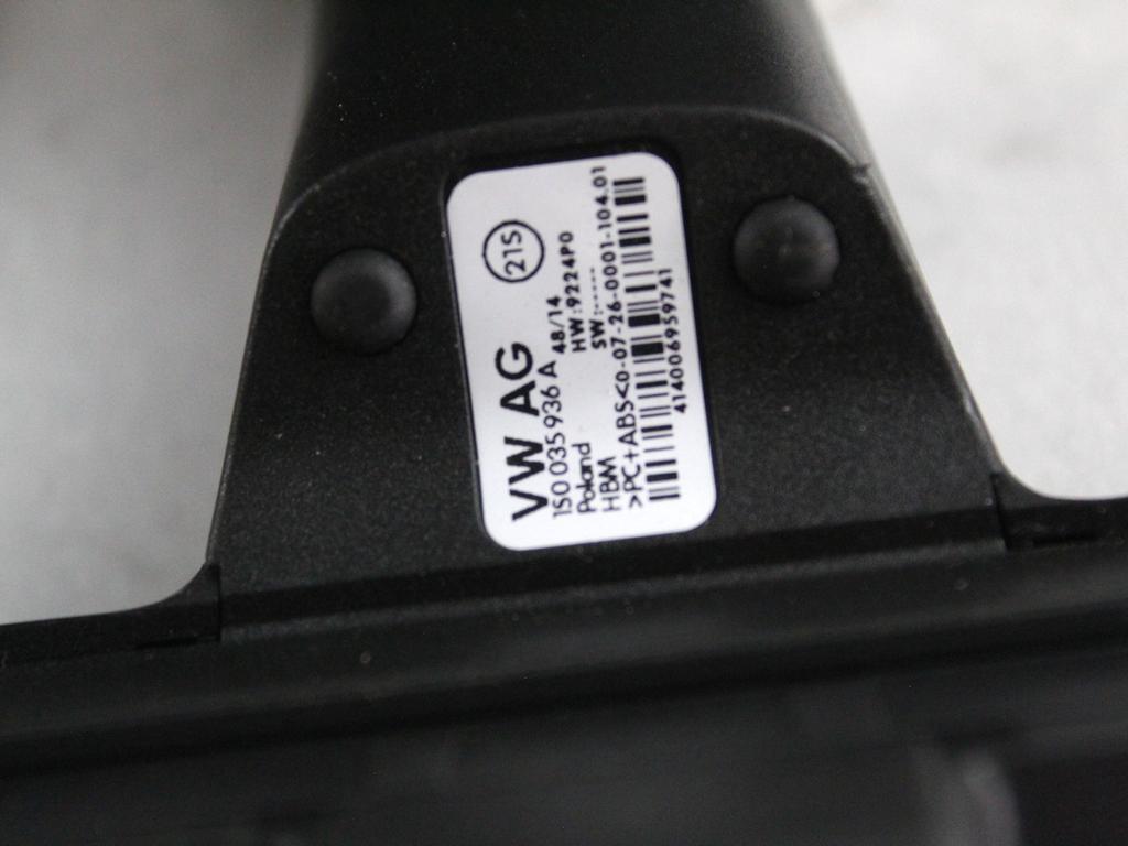1S0035936A DISPLAY SISTEMA DI NAVIGAZIONE SATELLITARE GARMIN CON SUPPORTO VOLKSWAGEN UP 1.0 B 44KW AUT 5P (2015) RICAMBIO USATO 1S0035935A