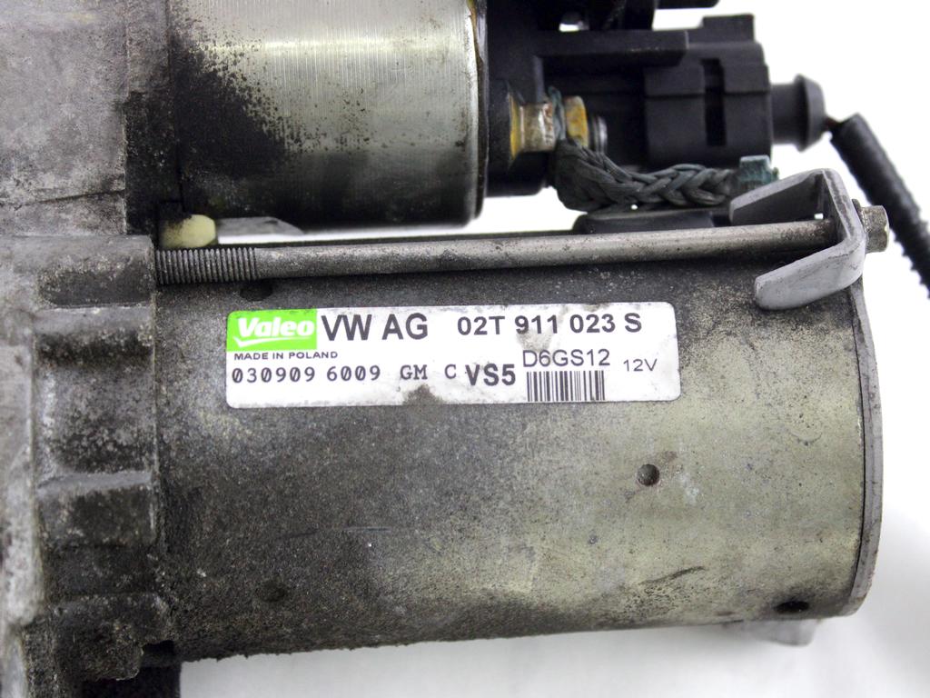 02T911023S MOTORINO AVVIAMENTO SKODA ROOMSTER 1.4 B 63KW 5M 5P (2009) RICAMBIO USATO