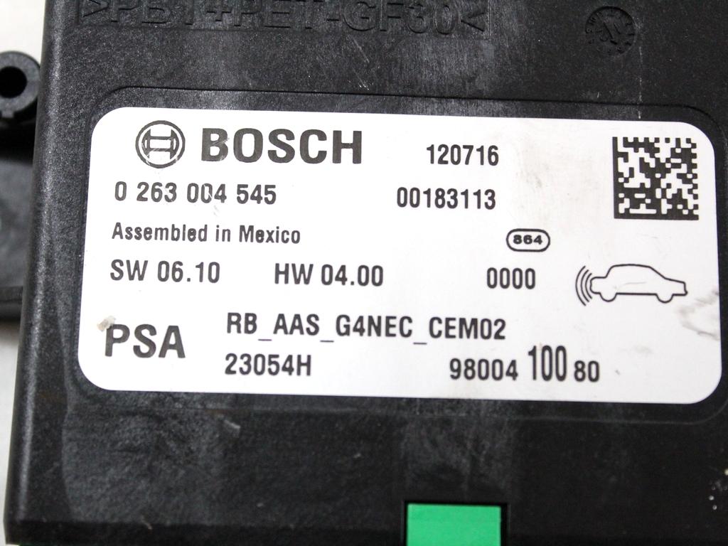 9800410080 CENTRALINA SENSORI DI PARCHEGGIO PEUGEOT 508 SW 2.0 D 103KW 6M 5P (2012) RICAMBIO USATO 0263004545