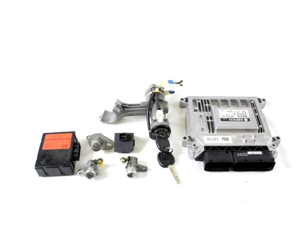 39110-02MB0 KIT ACCENSIONE AVVIAMENTO KIA PICANTO 1.0 B 46KW 5M 5P (2009) RICAMBIO USATO CON CENTRALINA MOTORE, BLOCCHETTI ACCENSIONE APERTURA CON DOPPIA CHIAVE 95420-2L700 95410-07100