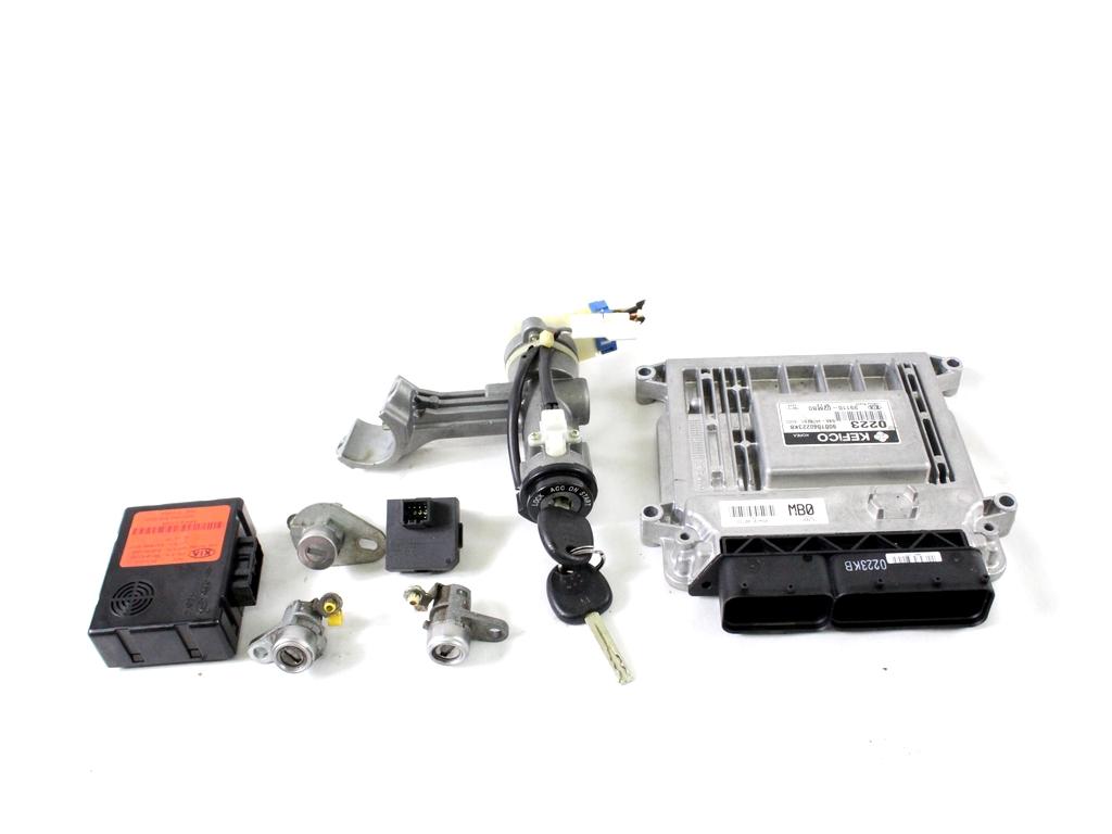 39110-02MB0 KIT ACCENSIONE AVVIAMENTO KIA PICANTO 1.0 B 46KW 5M 5P (2009) RICAMBIO USATO CON CENTRALINA MOTORE, BLOCCHETTI ACCENSIONE APERTURA CON DOPPIA CHIAVE 95420-2L700 95410-07100