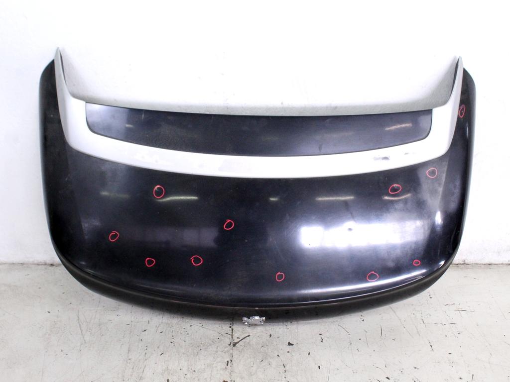 9800118280 PORTELLONE COFANO POSTERIORE BAULE PEUGEOT 207 CC 1.6 B 88KW 5M 2P (2008) RICAMBIO USATO GRANDINATO E SCROSTATO