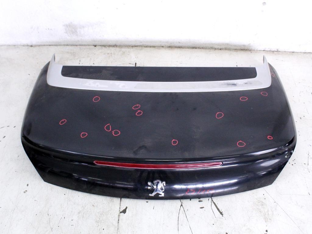 9800118280 PORTELLONE COFANO POSTERIORE BAULE PEUGEOT 207 CC 1.6 B 88KW 5M 2P (2008) RICAMBIO USATO GRANDINATO E SCROSTATO