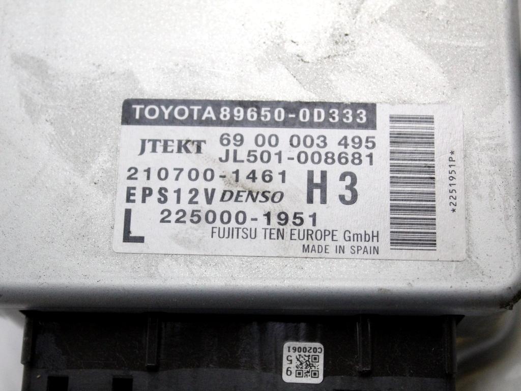 89650-0D333 CENTRALINA SERVOSTERZO TOYOTA YARIS P13 1.5 I 55KW AUT 5P (2017) RICAMBIO USATO