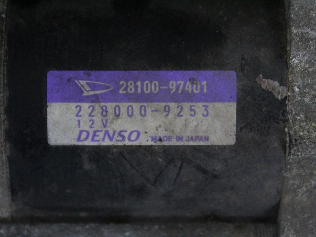 28100-97401 MOTORINO AVVIAMENTO DAIHATSU MATERIA 1.5 B 76KW AUT 5P (2007) RICAMBIO USATO