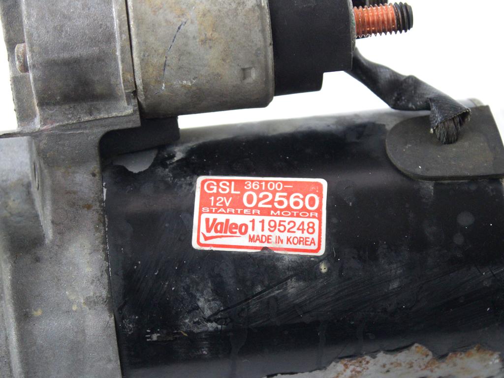 36100-02560 MOTORINO AVVIAMENTO HYUNDAI I10 1.1 G 48KW 5M 5P (2010) RICAMBIO USATO