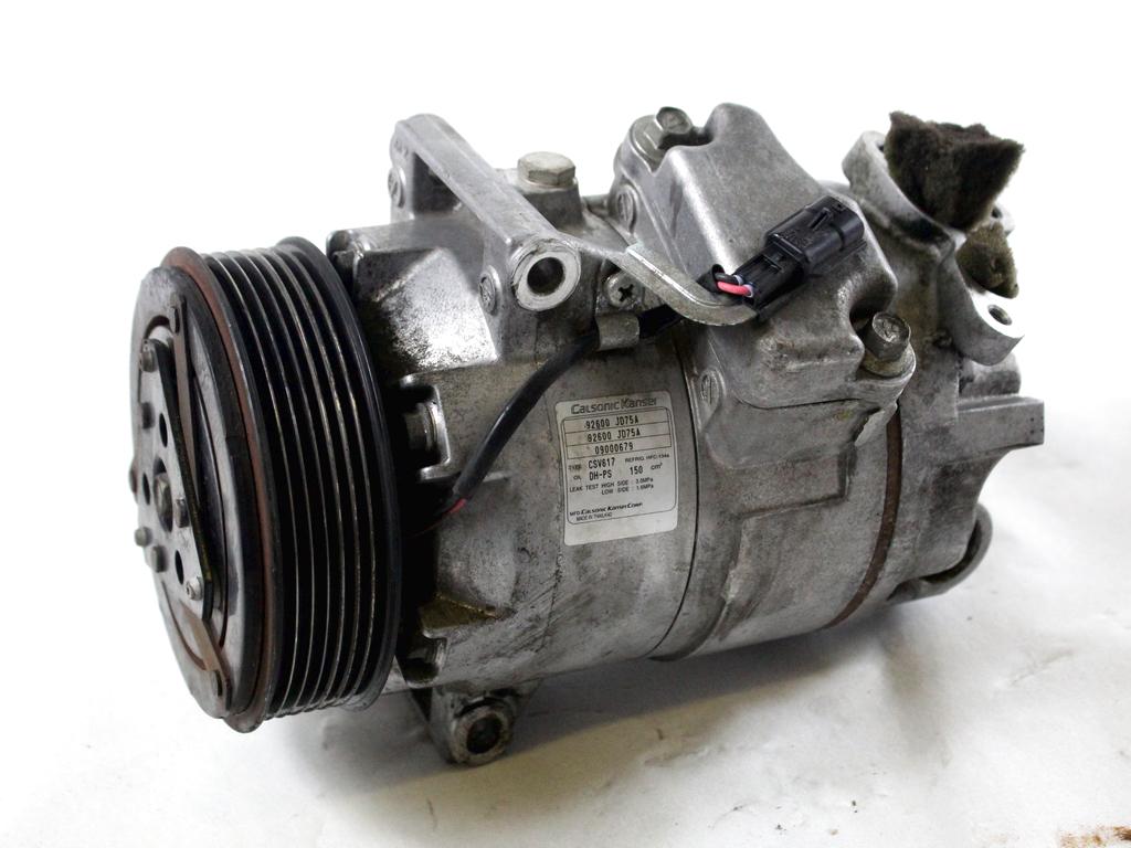 92600JD75A COMPRESSORE CLIMATIZZATORE CLIMA A/C NISSAN QASHQAI +2 2.0 D 4X4 110KW AUT 5P (2010) RICAMBIO USATO 