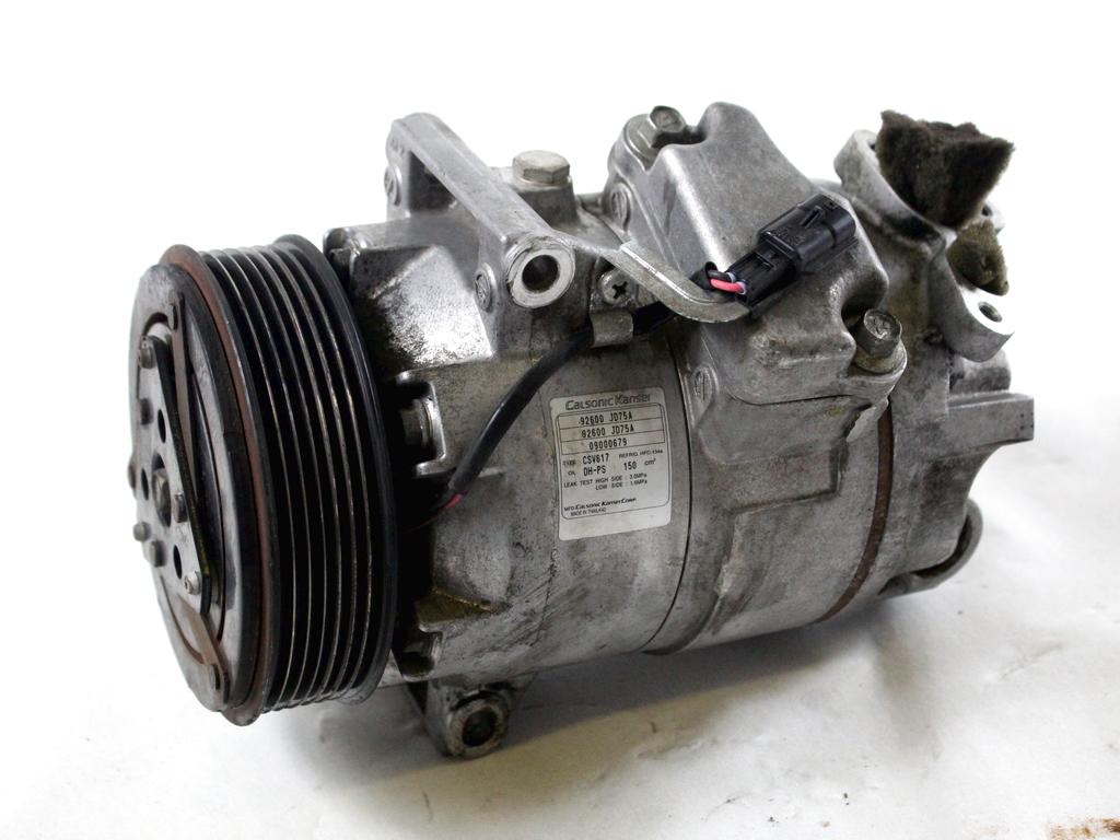 92600JD75A COMPRESSORE CLIMATIZZATORE CLIMA A/C NISSAN QASHQAI +2 2.0 D 110KW AUT 5P (2010) RICAMBIO USATO