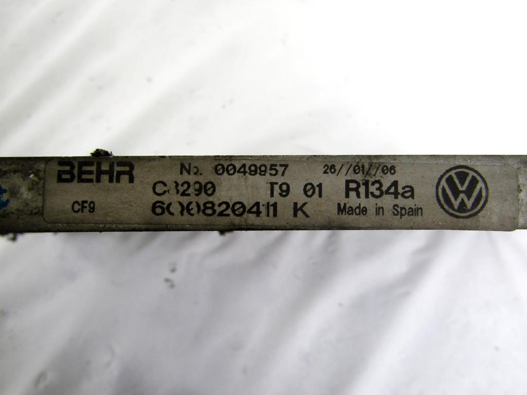6Q0820411K CONDENSATORE RADIATORE CLIMATIZZATORE CLIMA A/C VOLKSWAGEN FOX 1.4 D 51KW 5M 3P (2007) RICAMBIO USATO