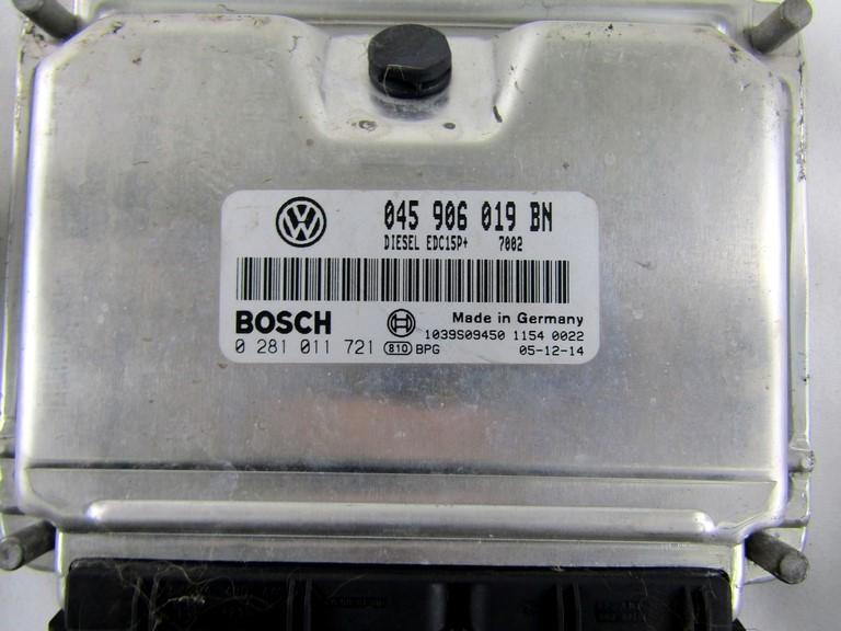 045906019BN KIT ACCENSIONE AVVIAMENTO VOLKSWAGEN FOX 1.4 D 51KW 5M 3P (2007) RICAMBIO USATO CON CENTRALINA MOTORE, BLOCCHETTI ACCENSIONE APERTURA CON DOPPIA CHIAVE, QUADRO STRUMENTI 6Q1937049D 4B0905851N 5Z0920820Q