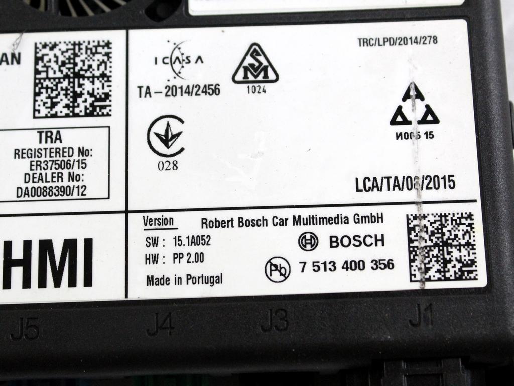 84028494 CENTRALINA MODULO SISTEMA DI NAVIGAZIONE SATELLITARE OPEL ASTRA K SW 1.6 D 81KW 6M 5P (2016) RICAMBIO USATO 
