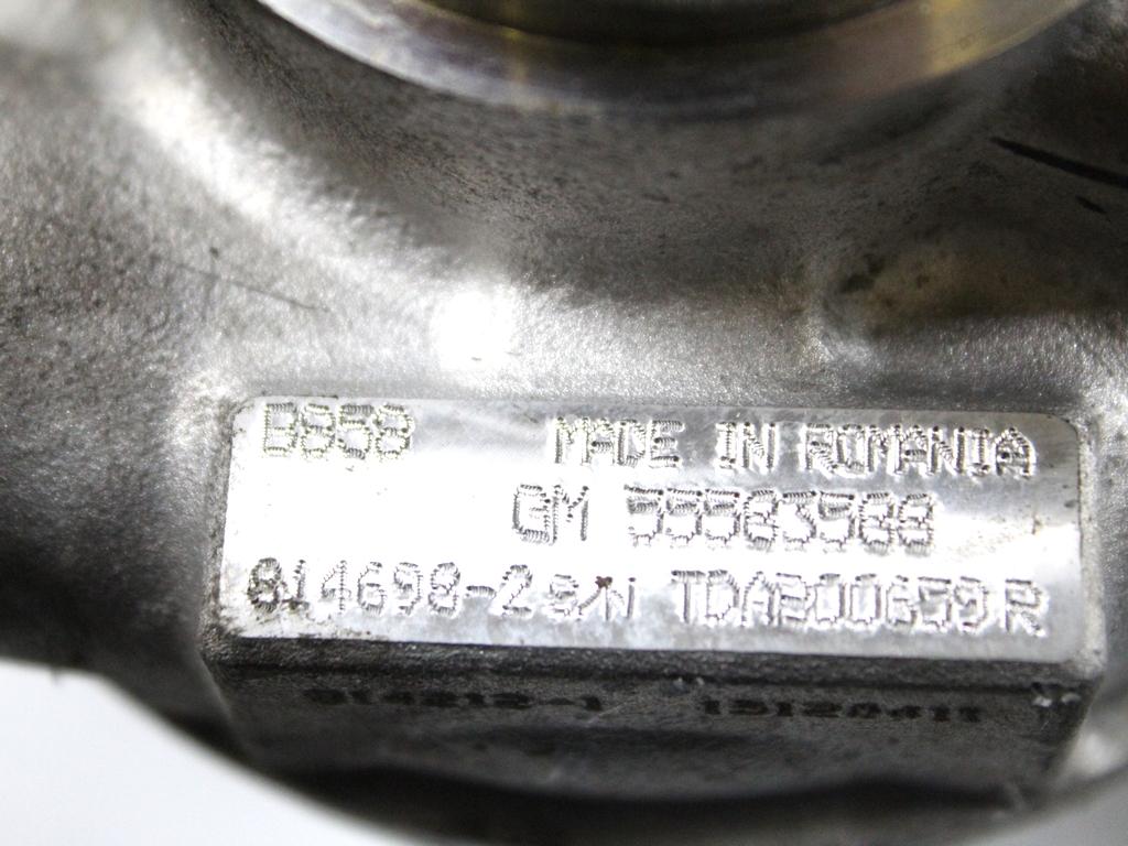 55583588 TURBINA TURBOCOMPRESSORE OPEL ASTRA K SW 1.6 D 81KW 6M 5P (2016) RICAMBIO USATO 