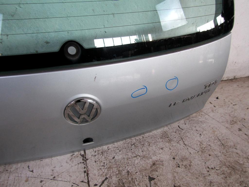 5Z6827025D PORTELLONE COFANO POSTERIORE BAULE VOLKSWAGEN FOX 1.4 D 51KW 5M 3P (2007) RICAMBIO USATO CON LUNOTTO, AMMACCATO