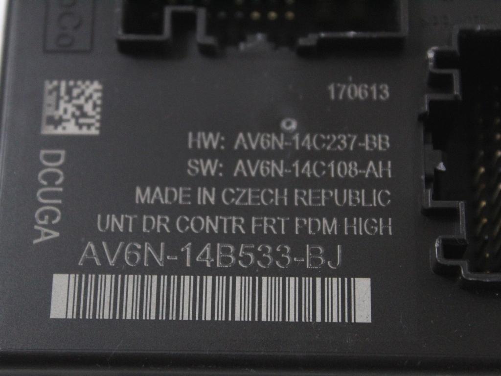 AV6N-14B533-BJ CENTRALINA PORTA ANTERIORE DESTRA FORD GRAND C-MAX 2.0 D 85KW AUT 5P (2013) RICAMBIO USATO