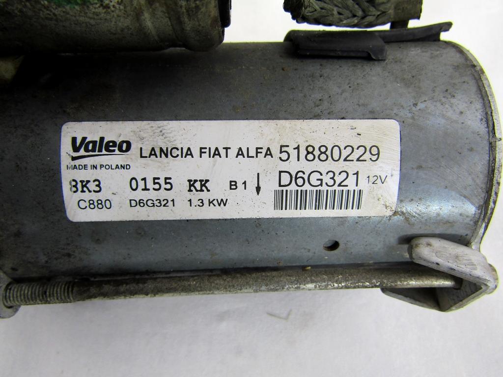 51880229 MOTORINO AVVIAMENTO FIAT PUNTO 1.3 D 55KW 5M 5P (2014) RICAMBIO USATO