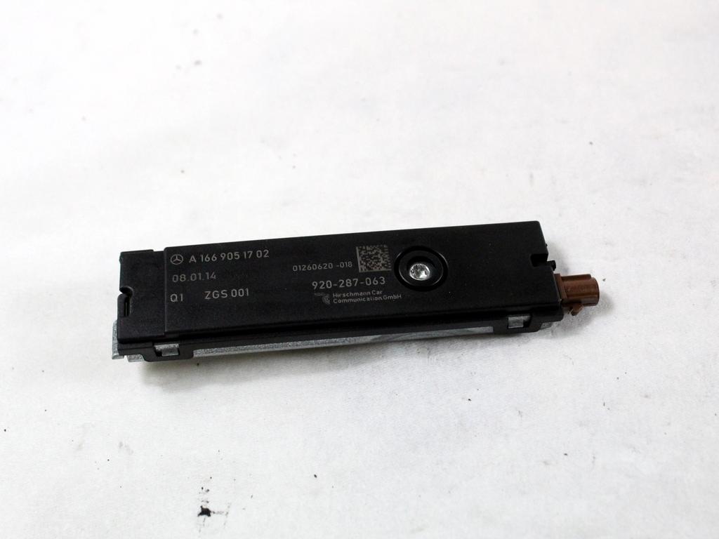 A1669051702 CENTRALINA AMPLIFICATORE ANTENNA MERCEDES CLASSE A 180 W176 1.5 D 80KW 6M 5P (2014) RICAMBIO USATO