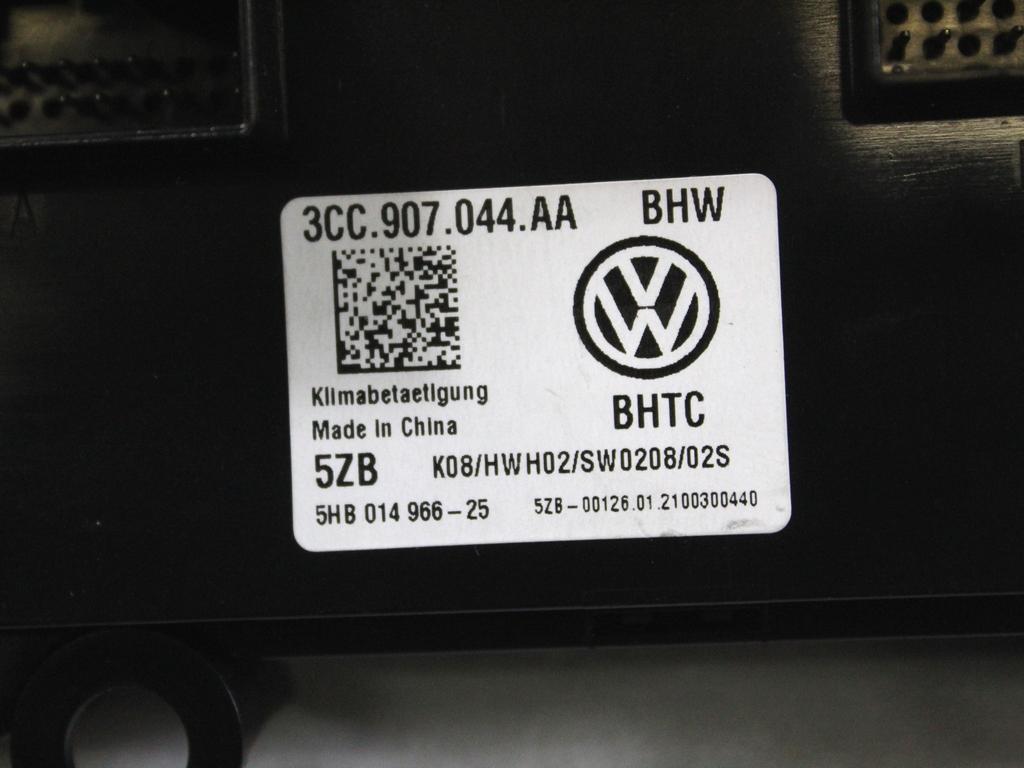 3CC907044AA CENTRALINA GRUPPO DI COMANDO CLIMATIZZATORE CLIMA A/C AUTOMATICO VOLKSWAGEN GOLF 7.5 1.5 B 110KW AUT 5P (2017) RICAMBIO USATO