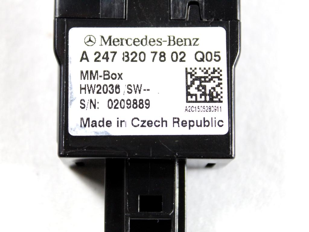 A2478207802 PORTA INGRESSO USB-C MERCEDES CLASSE A 180 W177 2.0 D 85KW AUT 5P (2022) RICAMBIO USATO