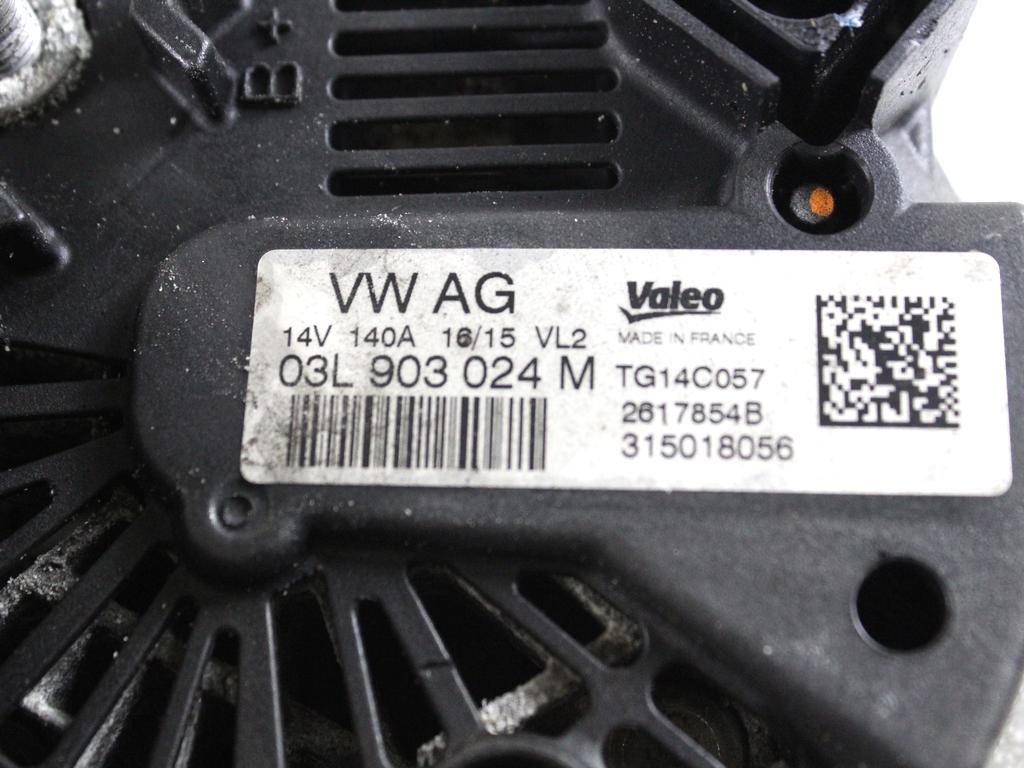 03L903024M ALTERNATORE SKODA YETI 1.6 D 77KW 5M 5P (2015) RICAMBIO USATO