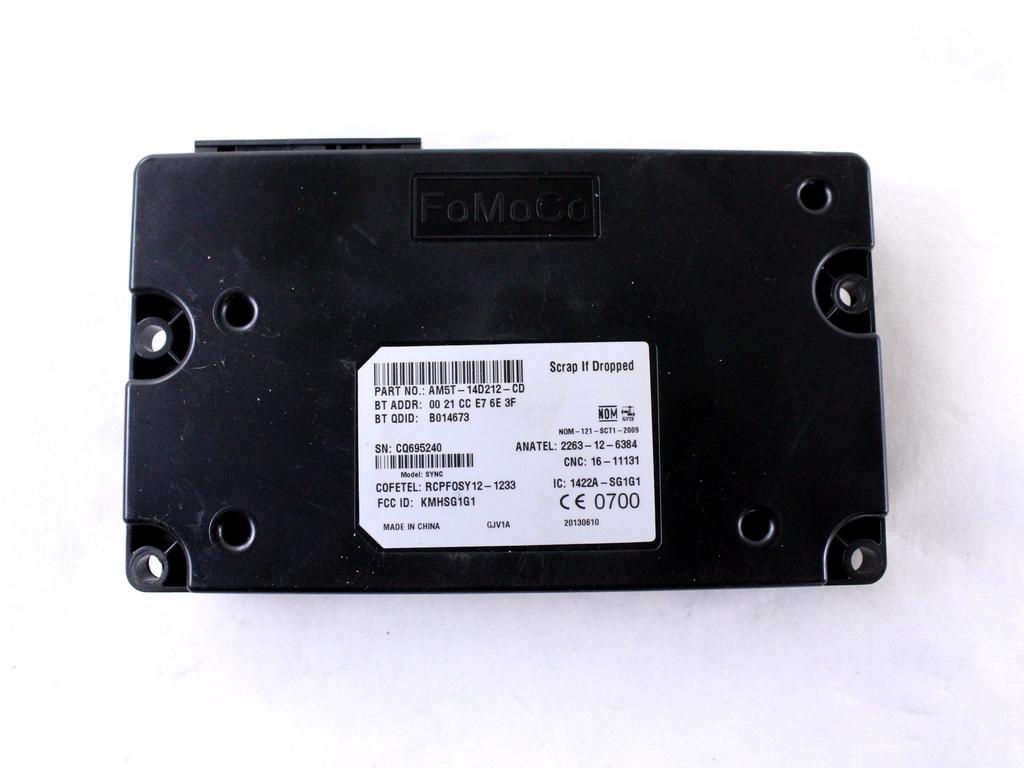 AM5T-14D212-CD CENTRALINA MODULO TELEFONO BLUETOOTH FORD C-MAX 1.6 D 85KW 6M 5P (2013) RICAMBIO USATO
