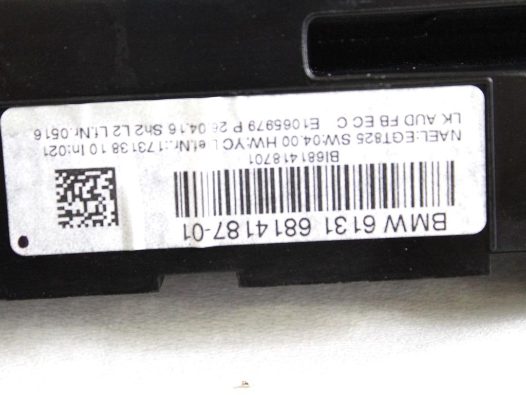 61316814187 GRUPPO DI COMANDO AUTORADIO BMW SERIE 3 320D F31 LCI SW 2.0 D 4X4 140KW AUT 5P (2016) RICAMBIO USATO