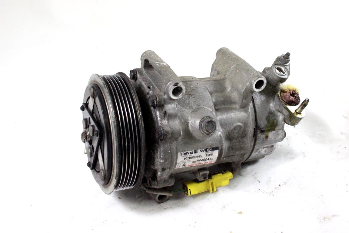 9684480480 COMPRESSORE CLIMATIZZATORE CLIMA A/C CITROEN C3 1.1 B 44KW 5M 5P (2008) RICAMBIO USATO