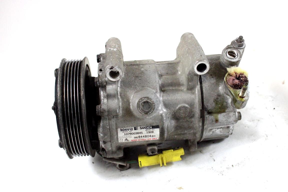 9684480480 COMPRESSORE CLIMATIZZATORE CLIMA A/C CITROEN C3 1.1 B 44KW 5M 5P (2008) RICAMBIO USATO