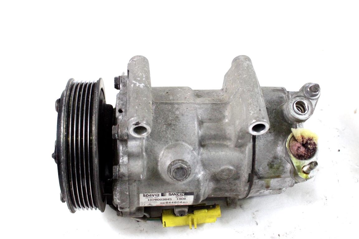 9684480480 COMPRESSORE CLIMATIZZATORE CLIMA A/C CITROEN C3 1.1 B 44KW 5M 5P (2008) RICAMBIO USATO