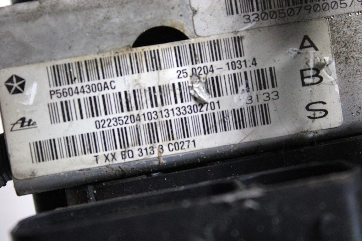 56044300AC CENTRALINA POMPA AGGREGATO ABS JEEP GRAND CHEROKEE 2.7 D 4X4 120KW AUT 5P (2004) RICAMBIO USATO 25.0204-1031.4 25.0204-0790.3 56041821AA 25.0946-0239.3