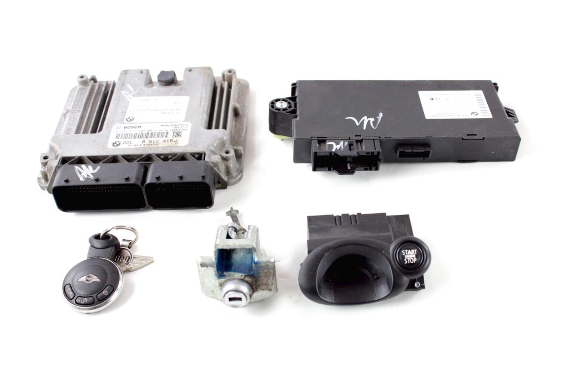 8512415 KIT ACCENSIONE AVVIAMENTO MINI COUNTRYMAN R60 D 1.6 D 4X4 82KW 6M 5P (2011) RICAMBIO USATO CON CENTRALINA MOTORE, BLOCCHETTI ACCENSIONE APERTURA CON CHIAVE 61359221719 9231739