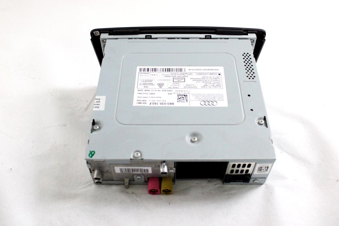 8X0035193F AUTORADIO CON SISTEMA DI NAVIGAZIONE SATELLITARE AUDI A1 1.6 D 66KW 5M 5P (2014) RICAMBIO USATO (NON FORNIAMO CODICE AUTORADIO, MA SOLO NUMERO DI TELAIO VEICOLO)