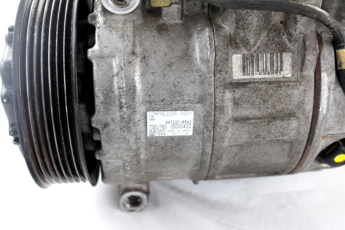 447220-8842 COMPRESSORE CLIMATIZZATORE CLIMA A/C MERCEDES CLASSE C C180 W203 1.8 B 105KW 6M 4P (2003) RICAMBIO USATO