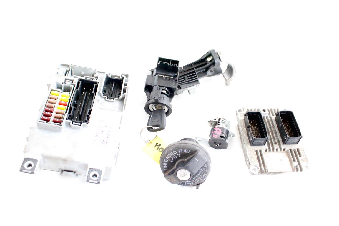 51868979 KIT ACCENSIONE AVVIAMENTO FIAT PUNTO EVO 1.4 M 57KW 5M 5P (2011) RICAMBIO USATO CON CENTRALINA MOTORE, BLOCCHETTI ACCENSIONE APERTURA CON CHIAVE 51869094