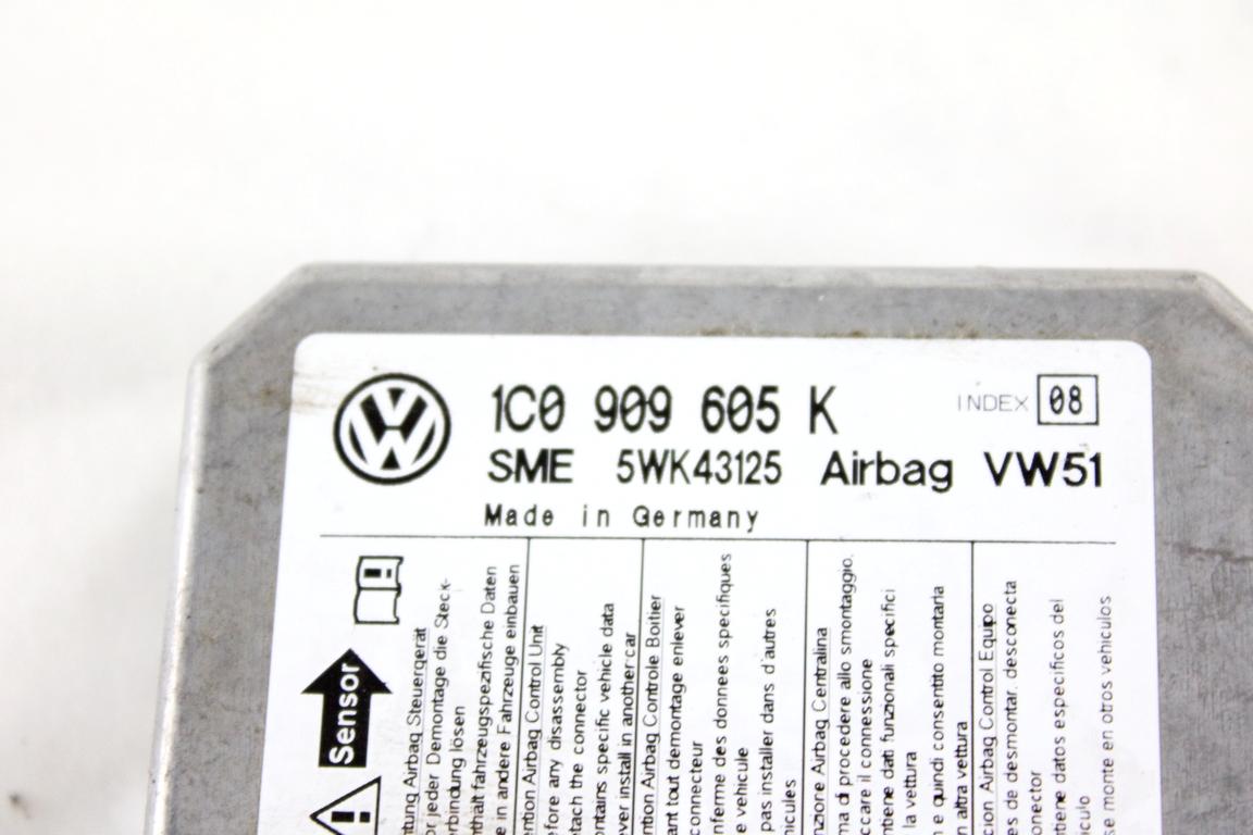1C0909605K CENTRALINA AIRBAG VOLKSWAGEN POLO 1.4 B 55KW 5M 5P (2005) RICAMBIO USATO