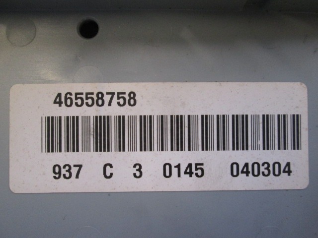 VAROVALKE/RELE' OEM N. 501202000000 ORIGINAL REZERVNI DEL ALFA ROMEO GT 937 (2003 - 2010) DIESEL LETNIK 2004